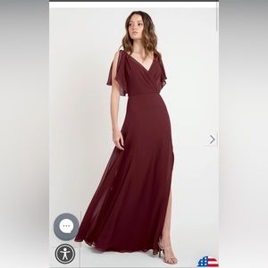 Jenny Yoo Hayes Bridesmaid Dress in Hibiscus size 2